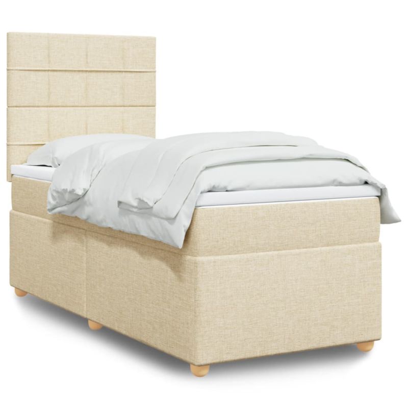Łóżko z materacem WaszeMeble 80x200 cm kremowy WM-3291112 1 szt.