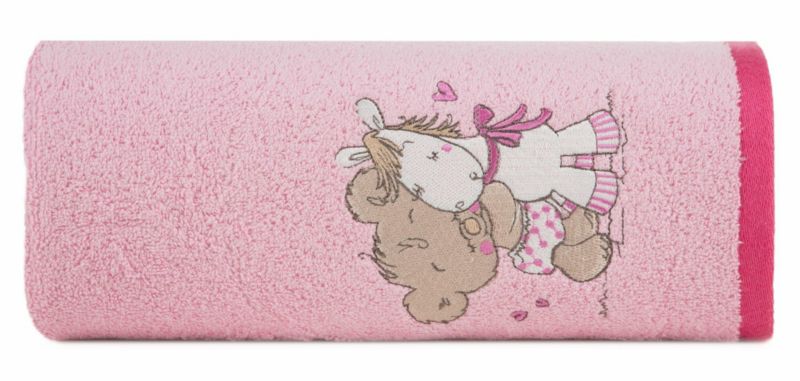Ręcznik Baby43 Eurofirany 50x90 cm różowy dla dzieci 1 szt.