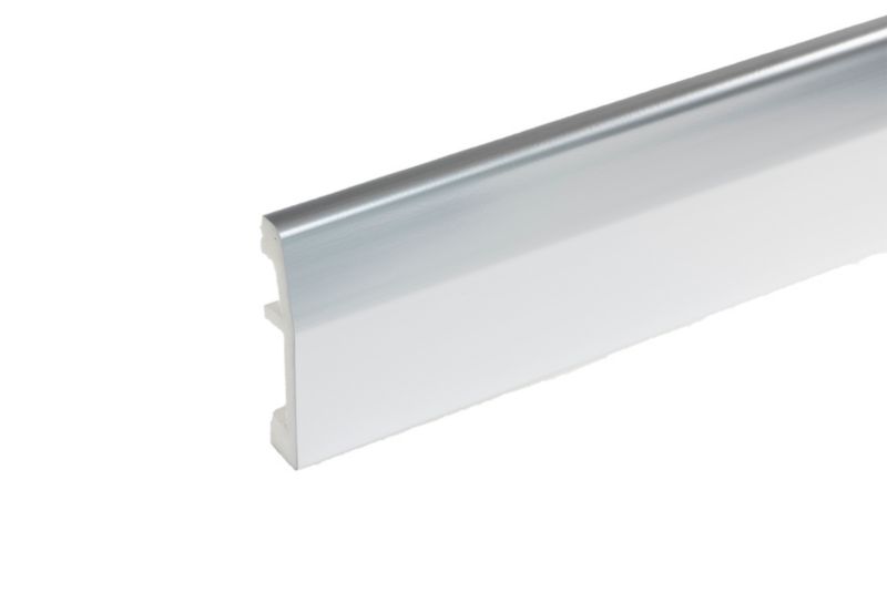 Listwa przypodłogowa Cezar Srebrny Szczotkowany Połysk 2440x69x14mm HDPS 1 szt.