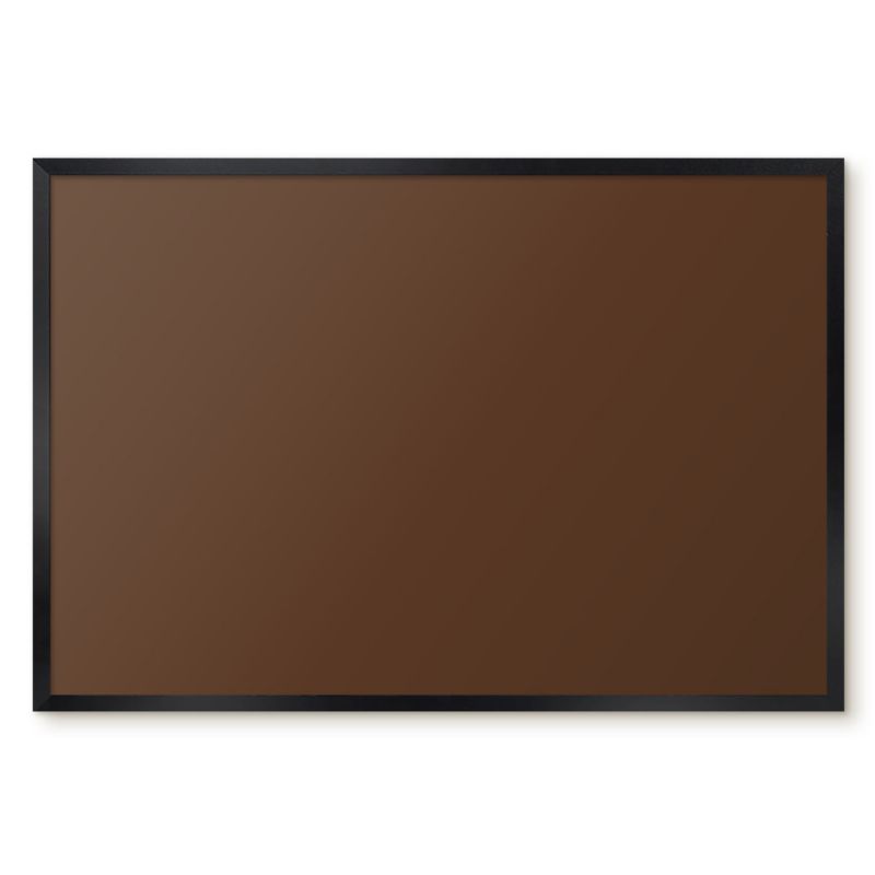 Tablica Magnetyczna Dekoracyjna Tulup 60x40 cm Kasztanowy brązowy - Czarna rama Do salonu, sypialni 1 szt.