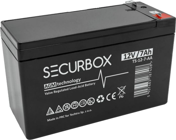 Akumulator Bezobsługowy SECURBOX VRLA AGM 12V 7Ah 1 szt.