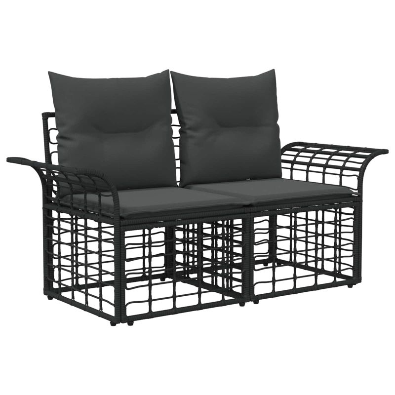 Sofa ogrodowa WaszeMeble z technorattanu szara z poduszkami WM-42026729 1 szt.