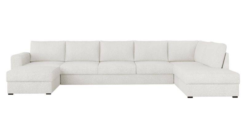 Narożnik z funkcją spania MIRJAN 24 Wilma Large Premium prawy biała bukla 1 szt.