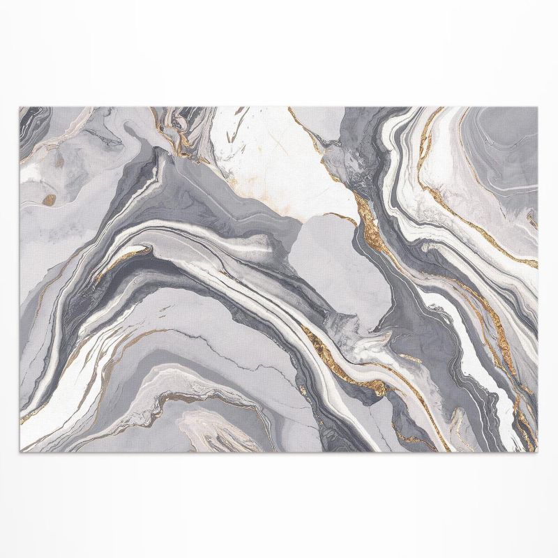 Dywan Winylowy Z Nadrukiem Wallfluent 150x225 cm Jasny abstrakcyjny wzór marmuru 1 szt.