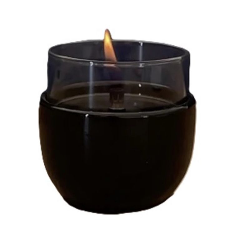 Biokominek Tenderflame świeca VIOLET 8 Reactive Glaze Czarna 1 szt.
