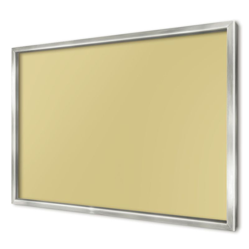 Dekoracyjna tablica magnetyczna Wallfluent 60x40 Żółć vintage w srebrnej ramie 1szt