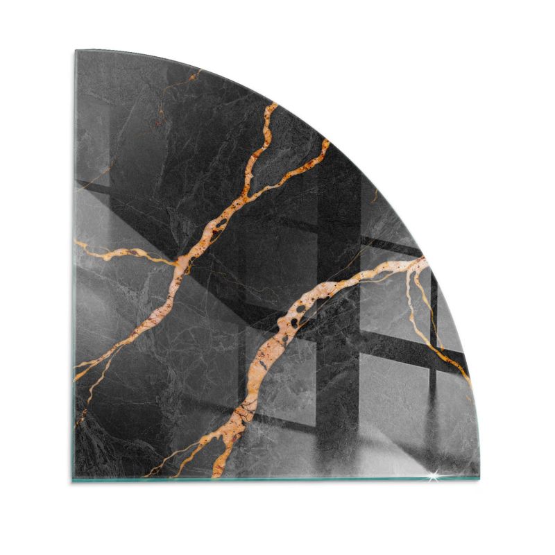 Podkładka szklana ćwiartka Tulup 100x100 cm Elegancki marmur z żyłkami 1 szt.
