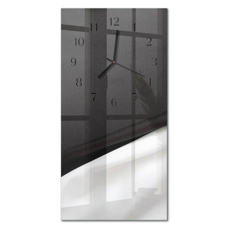 Zegar Ścienny Tulup 30x60 cm z Czarnymi Wskazówkami Kontrast 1 szt.