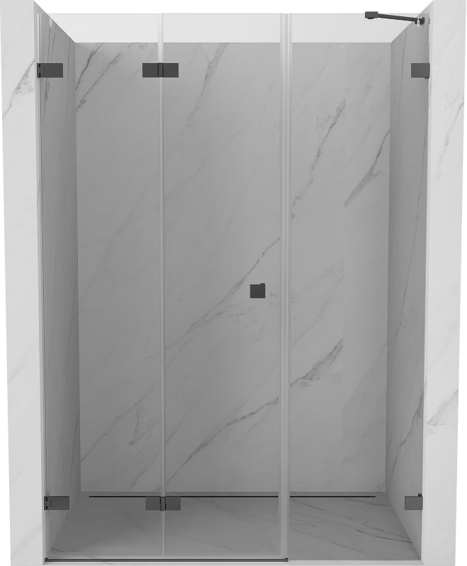 Drzwi prysznicowe składane Mexen Lunar-F gun metal 145 cm 1 szt.