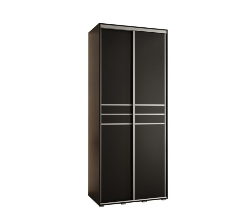 Szafa przesuwna Abiks DAVOS 10 wysoka szer.110cm czarny/czarny/srebrny 1szt.