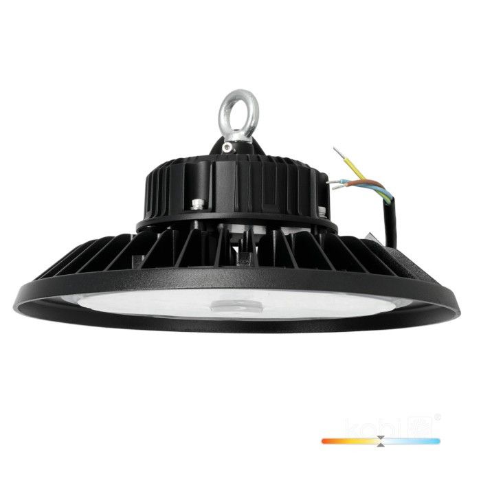 Lampa High Bay przemysłowa Ufo Kobi Led Rio Pro czarna LED 150W 4000K 21000lm hermetyczna IP66 wym: 14,8 x 28 x 28 cm - 1 szt.