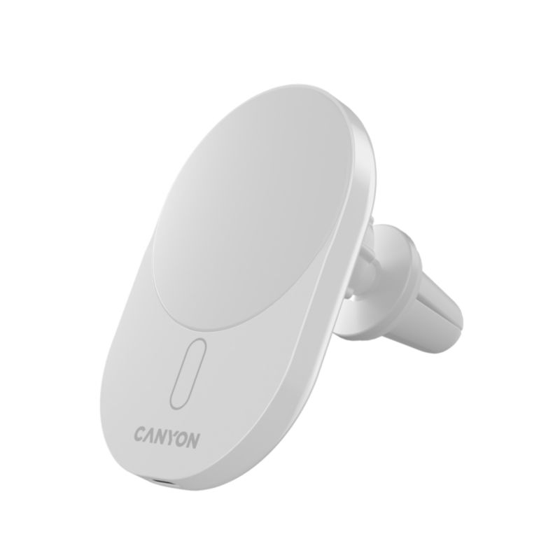 Ładowarka samochodowa Canyon OnGrip 105 Qi2 15W magnet biała, 1 szt.
