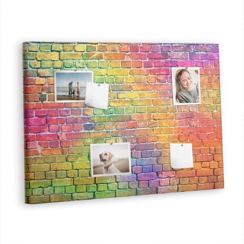 Tablica Korkowa Do Biura Pokoju Tulup 100x70 cm Pomalowana ściana Pinezki kolorowe 1 kpl