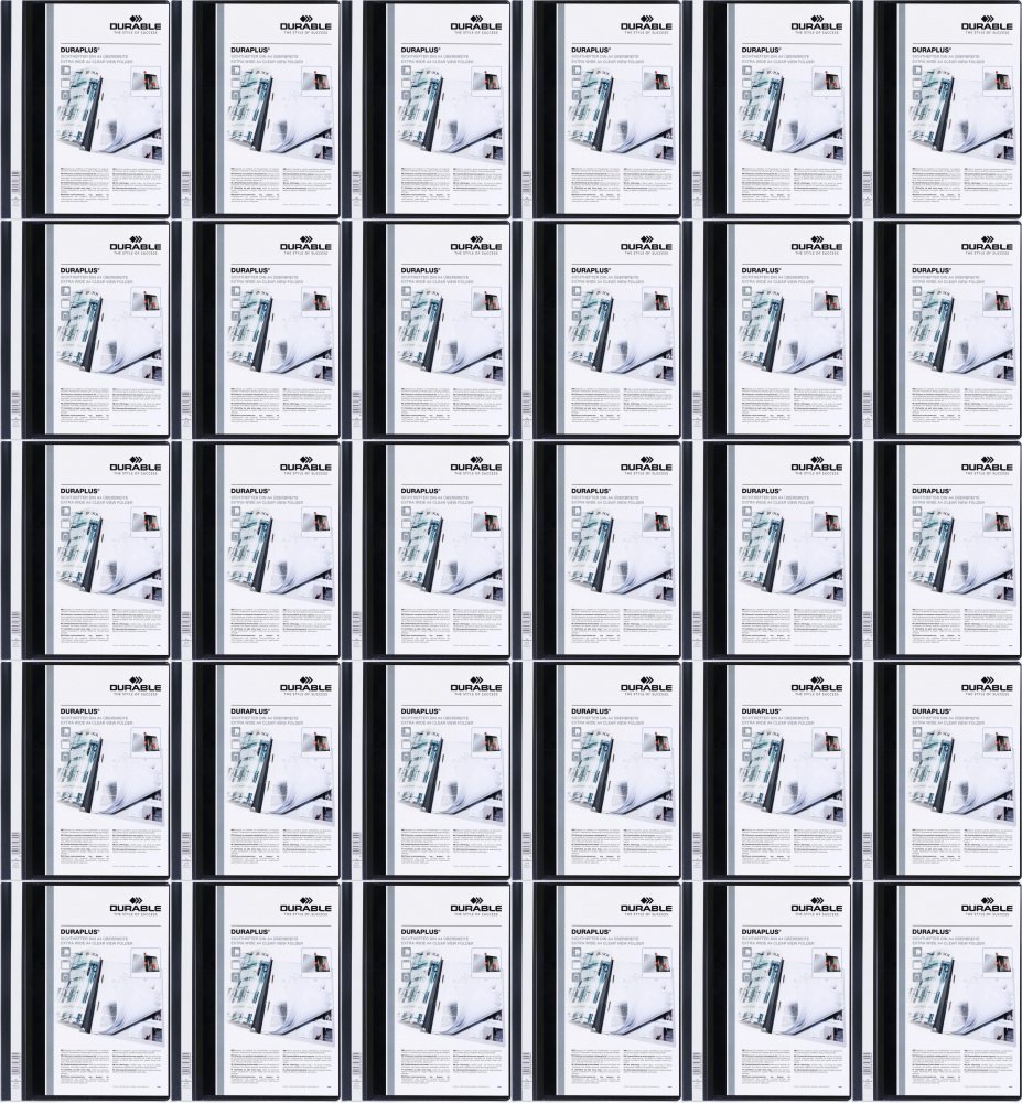 50x Skoroszyt plastikowy Duraplus Durable, A4, prezentacyjny, czarny