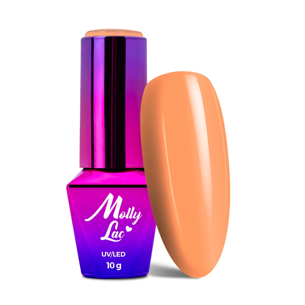 Lakier hybrydowy LED/UV Gel Polish MollyLac Bubble Tea Nr 132 Tropical Maracuja 10 g