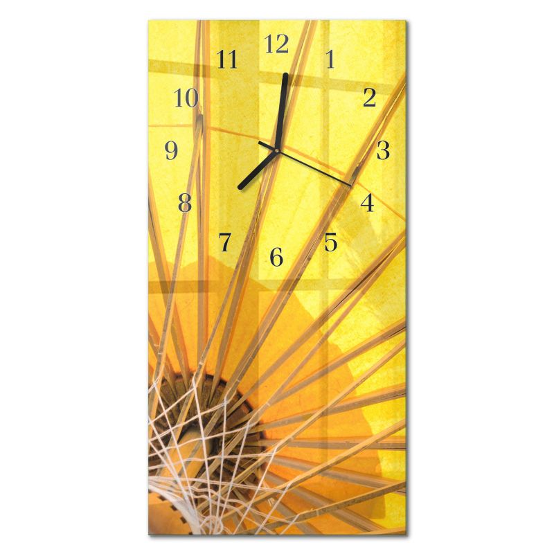 Zegar Ścienny Bez Tykania Tulup 30x60 cm z Czarnymi Wskazówkami Parasol 1 szt.