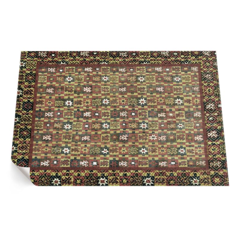 Zewnętrzny Dywan Winylowy ArtPrintCave 140x210 cm Vintage Etno kolorowa mozaika vintage 1 szt.