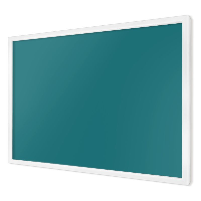 Dekoracyjna tablica magnetyczna Wallfluent 60x40 Ciemny turkusowy w białej ramie 1szt