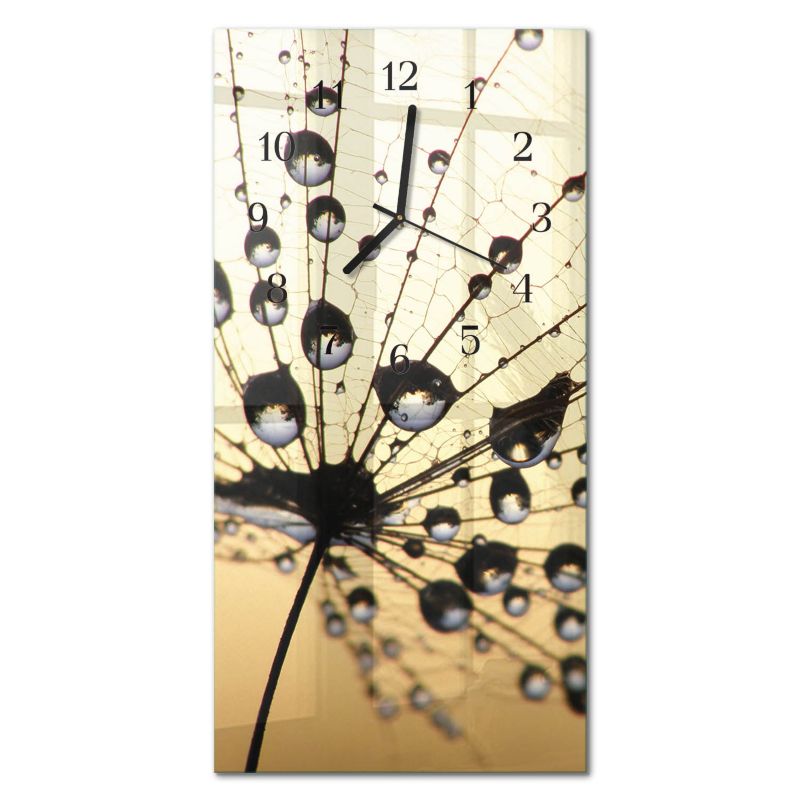 Zegar Ścienny Cichy Mechanizm Tulup 30x60 cm z Czarnymi Wskazówkami Pajęczyna 1 szt.