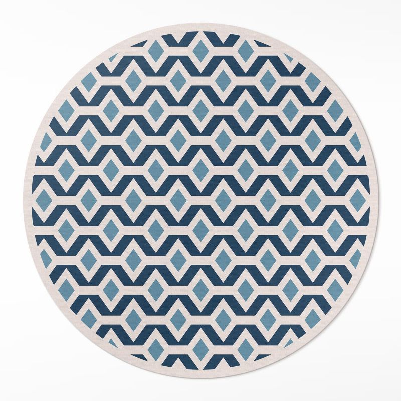 Dywan Okrągły Wewnętrzny Wallfluent fi60 cm Geometryczny wzór 1 szt.