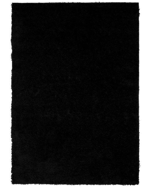 Dywan Shaggy 160x220cm Unito Nero Mazovia - puszysty, wysokie runo, czarny, 1szt.