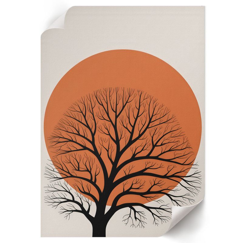 Plakat Premium ArtPrintCave 29,7x42 cm Słońce i drzewo Dominika Kubiak 1 szt.