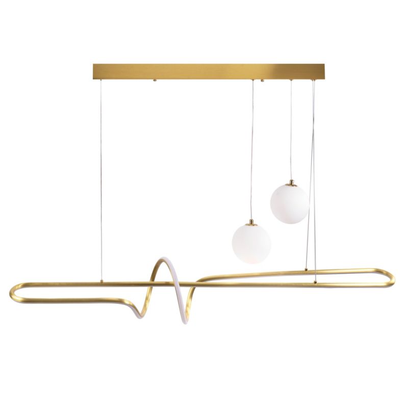 Lampa Sufitowa Wisząca Toolight Lhj039-Cp Złoty, Złoty Szczotkowany 1Szt