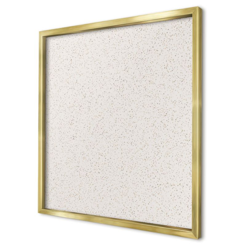 Tablica magnetyczna do salonu Wallfluent 50x50 Drobne kropki w złotej ramie 1szt