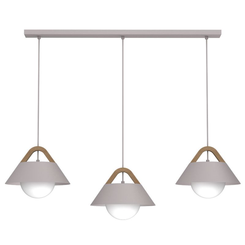 Lampa wisząca Luminex Funda beżowa 3xE27x15W IP20 wym:110x110x30cm - 1 szt.