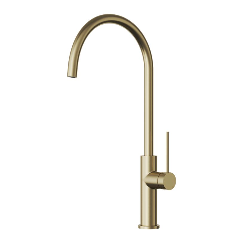 Bateria kuchenna Kran Brushed Gold Granitan Wylewka Obrotowa Stojąca Prestige SLIM 1 Szt.