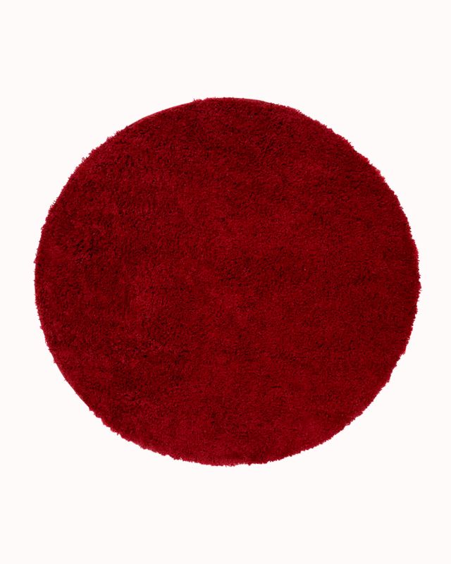 Dywan okrągły Shaggy 240x240cm Unito Rosso Mazovia - puszysty, wysokie runo, czerwony, 1szt.