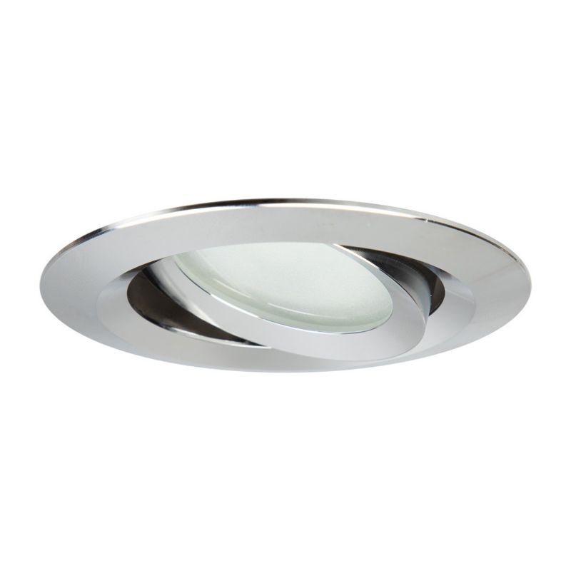 Oprawa wpuszczana okrągła Light Prestige LAGOS chromowana 1xGU10x8W IP65 wym:4,5x9,3x9,3cm - 1 szt.