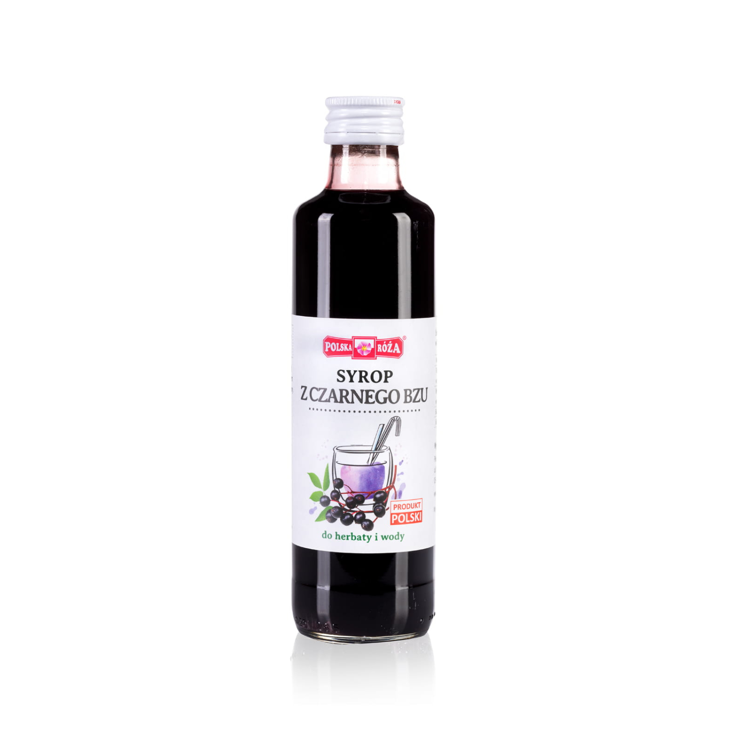 Polska róża - naturalny syrop z czarnego bzu, 315 g