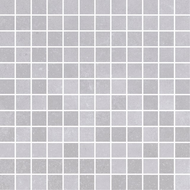 Gres szkliwiony mozaika VELVET CONCRETE white mat ssq 29,8x29,8 gat.
