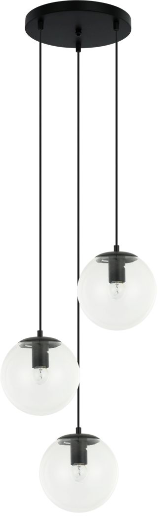 Darmowa Dostawa - Lampa wisząca 3x40 W czarna Italux Sarpo PND588673SBK