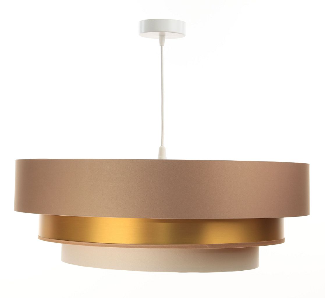 Darmowa Dostawa - Lampa wisząca 1x60 W złota-kremowa-beżowa BPS Koncept Triniti 05008960