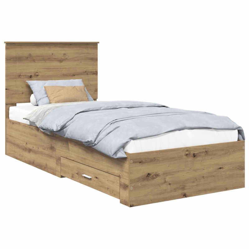 Łóżko WaszeMeble z Szufladami 100x200 cm Brązowe WM-3409693 1 szt.