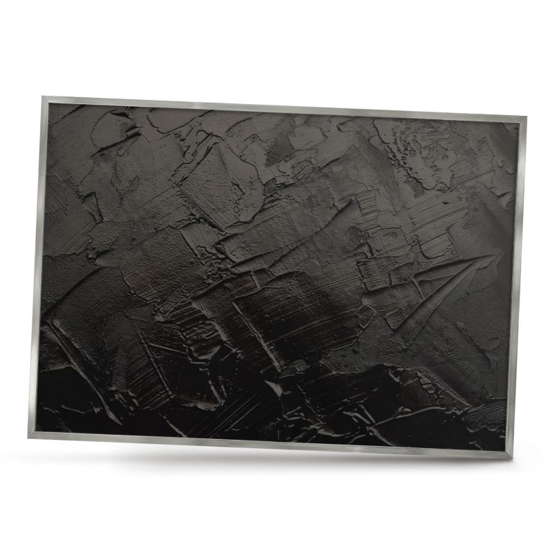 Tablica magnetyczna dekoracyjna ArtPrintCave 100x70 Teksturalna czerń w srebrnej ramie 1szt