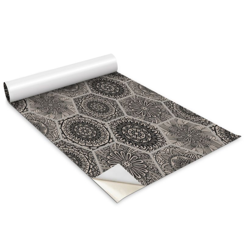 Okleina Na Szafki Kuchenne Wallfluent 100x50 cm Kwiaty w sześcianach Okleina Do Mebli DIY 1 rol.