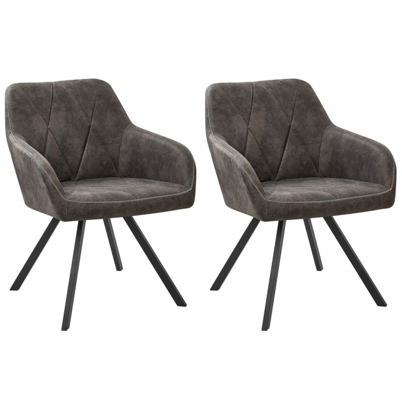 Zestaw 2 krzeseł do jadalni Monee Ciemnoszary 1 par.