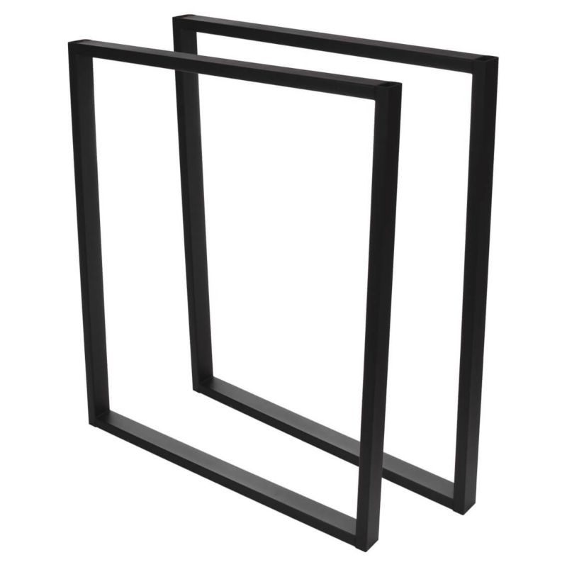 Nogi do stołu 60x72 cm Szpak Simple 4x2 A81 metalowe czarne 2szt