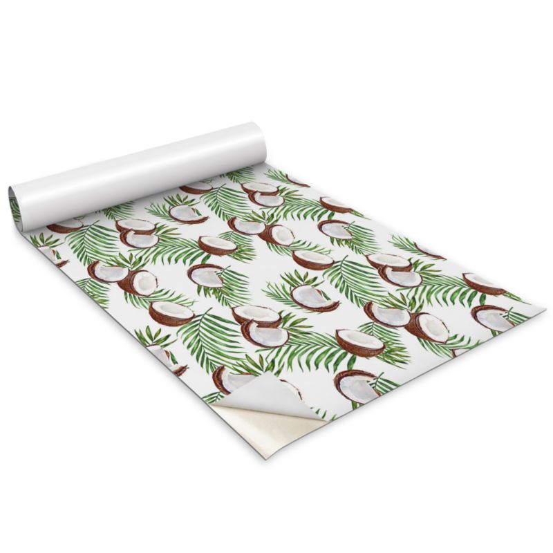 Okleina Na Szafki Kuchenne Wallfluent 100x50 cm Kokosy i palma Okleina Do Mebli DIY 1 rol.