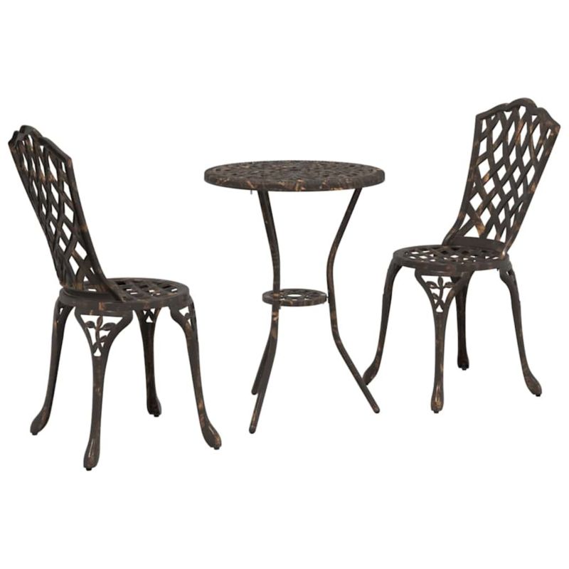 Zestaw mebli ogrodowych bistro WaszeMeble aluminium copper WM-42002390 1 kpl
