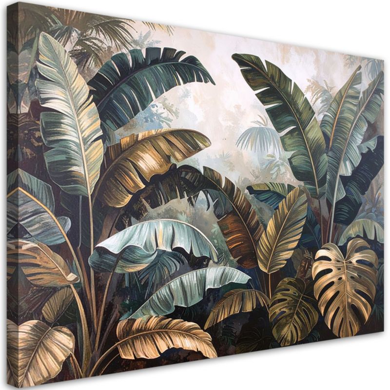 Obraz do salonu sypialni kuchni biura Feeby Liście bananowca dżungla 120x80cm 1szt