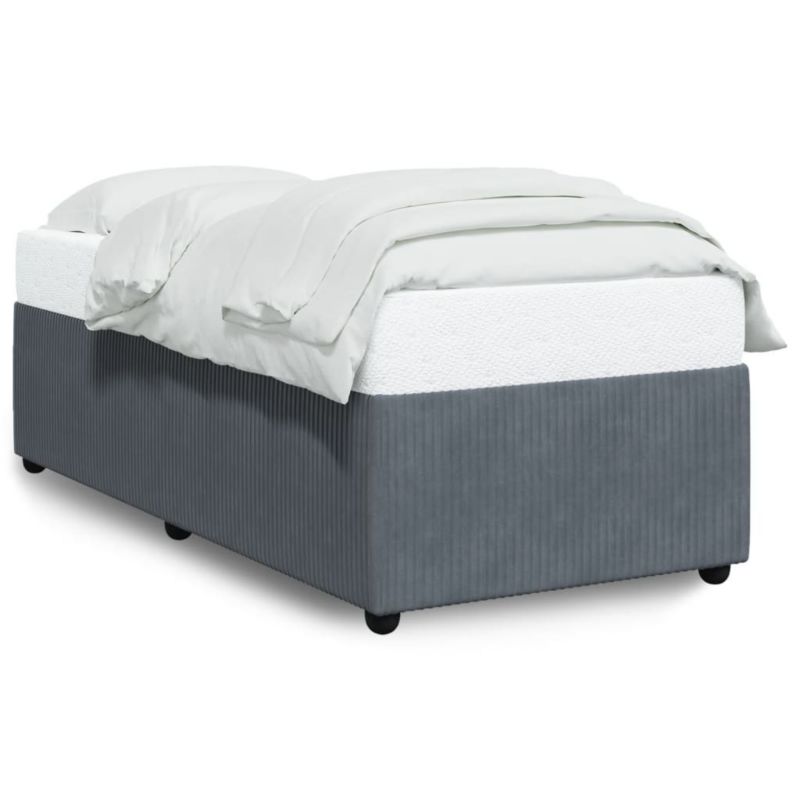 Łóżko tapicerowane WaszeMeble 90x190 cm ciemnoszare WM-3284977 1 szt.