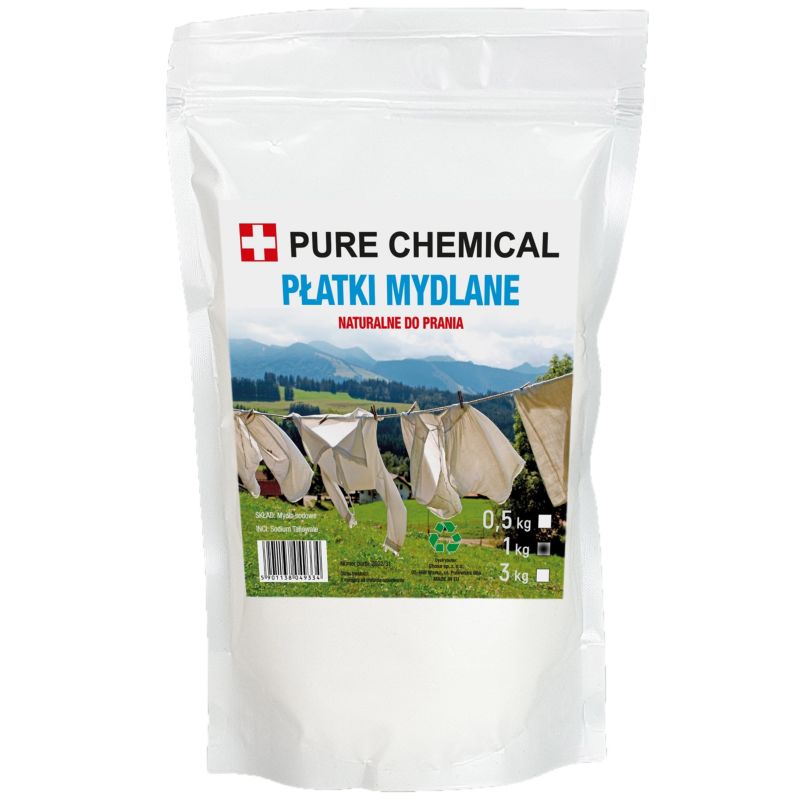 Płatki mydlane do prania Pure Chemical mydło w proszku naturalne 1 kg