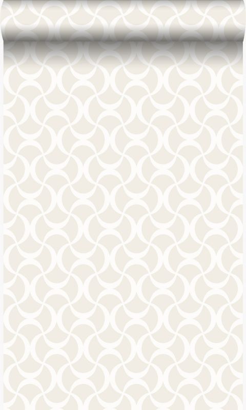 Tapeta Origin Wallcoverings graficzny białym 53 cm x 10.05 m - 1 rol.