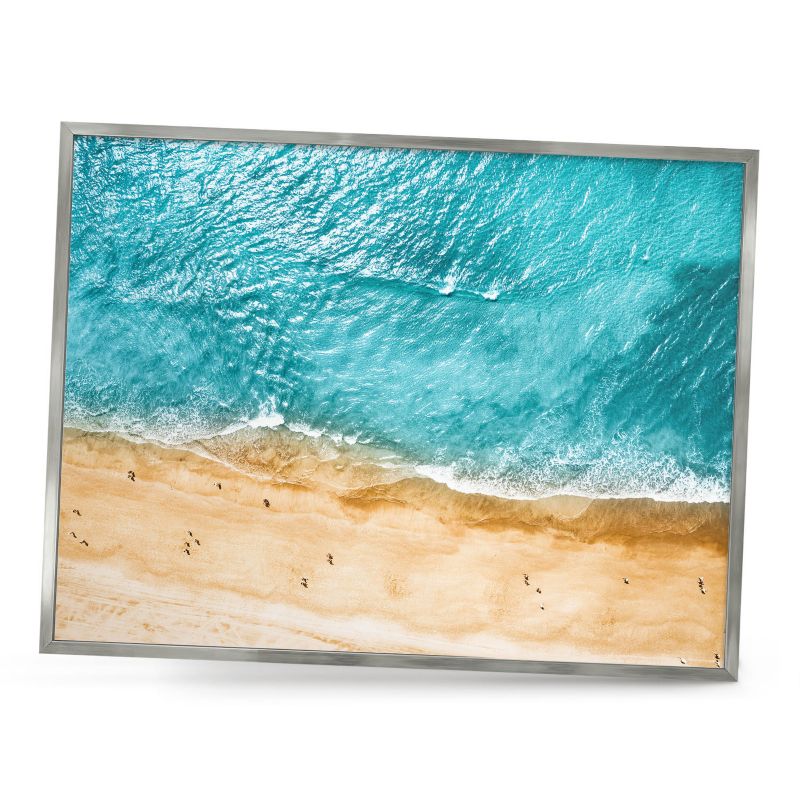 Ozdobna tablica na magnesy ArtPrintCave 80x60 Morze i plaża w srebrnej ramie 1szt