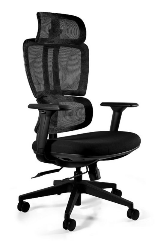 Fotel Unique biurowy DEAL 023H-1 czarny tkanina/siatka 1szt