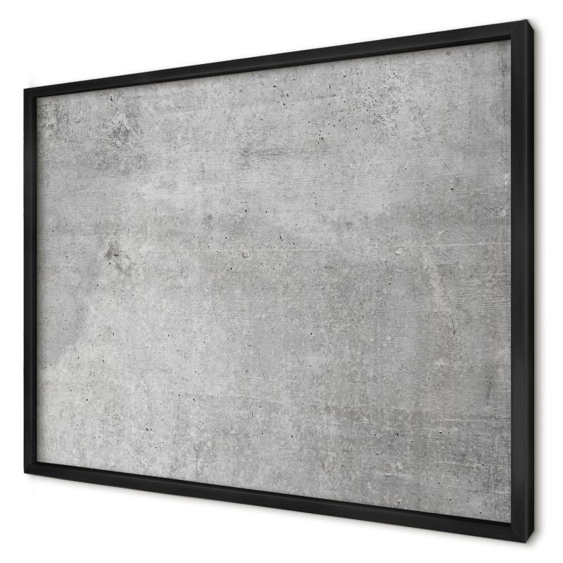 Tablica magnetyczna ozdobna Wallfluent 70x50 Betonowy minimalizm w czarnej ramie 1szt